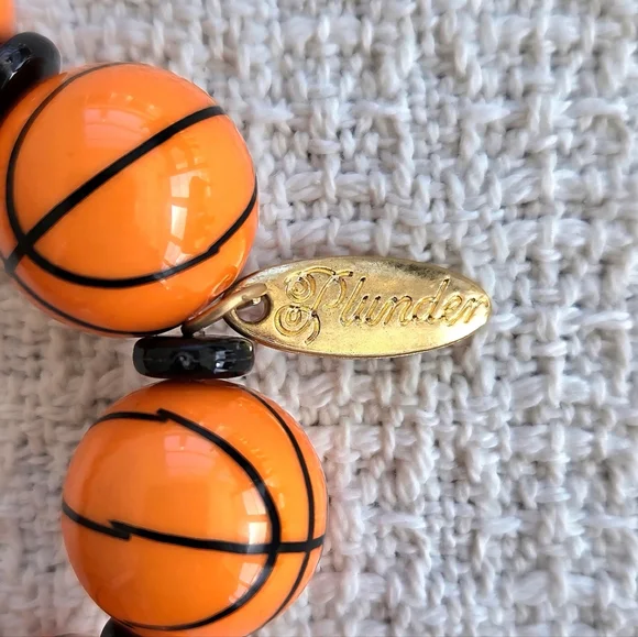 Basketball Beaded Bracelet By Plunder - NWOT - Picture 2 of 2